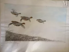 Léon DANCHIN (1887-1938)-Le vol de perdreaux-img1