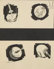 Ecole FRANCAISE du XXe siècle-Fusée et astronaute-img1