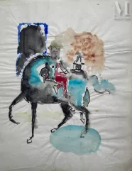 Micao KONO (1876-1954)-Un lot de 2 dessins-img1