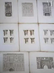 Lot de 37 gravures d’architecture--img1