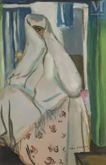 Jean LAUNOIS (Les-Sables-d’Olonne 1898 - Alger 1942)-Portrait d'une femme orientale-img1