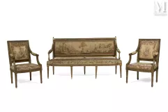 Mobilier de salon de style Louis XVI--img1