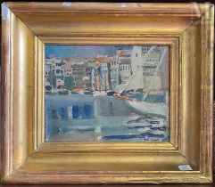 Paul POIRET (1879-1944)-Vue du port de Saint-Tropez-img1