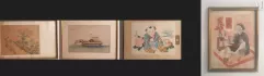 CHINE, XXème-Lot de quatre pièces encadrées comprenant :-img1
