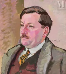 Maurice ADREY (Oran 1899 - Paris 1950)-Portrait de Jean Alazar, 1928. Ancien conservateur du Musée des Beaux Arts d'Alger-img1