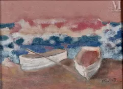 Vlad TIBERIU (né en 1958)-Les deux barques-img1