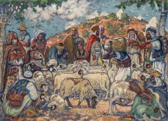 Abdel-Halim HEMCHE (Tlemcen 1908- Paris 1979)-Marché au mouton, 1935-img1