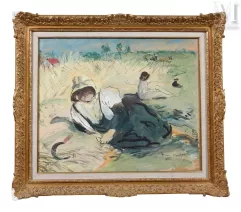 Jean LAUNOIS (Les-Sables-d’Olonne 1898 - Alger 1942)-Le repos dans les champs-img1