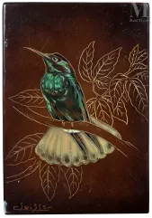 Gaston SUISSE (1896-1988)-Le petit oiseau vert-img1
