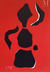 André VERDET (1913-2004) Lithographie-"Personnages"-img1