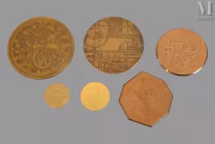 Ensemble de cinq médailles en bronze, édition La Monnaie de PARIS--img1