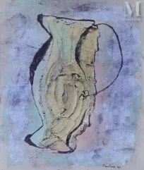 Jean FAUTRIER (1898-1964) Lithographie-"La cruche blanche"-img1