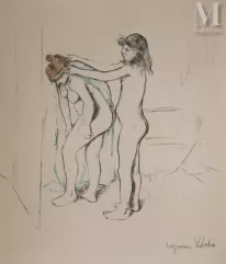 Suzanne VALADON (1865-1938)
Lithographie-La toilette, Filles s'essuyant, 1947-img1