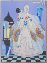 Umberto BRUNELLESCHI (1879-1949)  Lithographie-Le bal masqué, 1919-img1