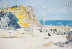 René LEVERD (1872-1938)
Aquarelle-Falaise de Cassis-img1