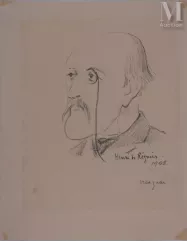 Georges MANZANA-PISSARRO (1871-1961)
 Dessin-Portrait de Henri de Régnier jeune, 1905-img1
