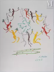 Pablo PICASSO (1881-1973) (d'après)
Lithographie-Danse de la Paix : Ronde de la jeunesse-img1