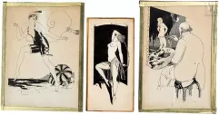 Albert CHAZELLE (1892-1980)-Trois dessins à l'encre-img1