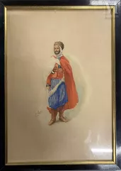 F. LHUILLIER (Actif au XIX – XXème)-Cavalier des Spahis / Cavalier de remonte-img1