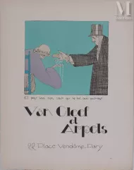 Ecole XXème : Van Cleef et Arpels, Le collier de perle, Lithographie--img1